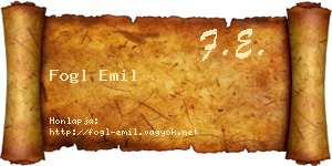Fogl Emil névjegykártya
